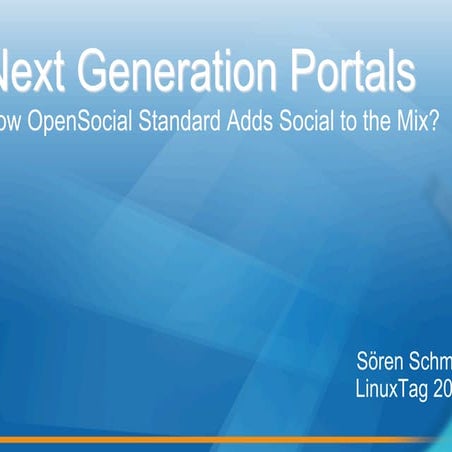 OW2 Exo Platform Open Social Portal Linuxtag09
