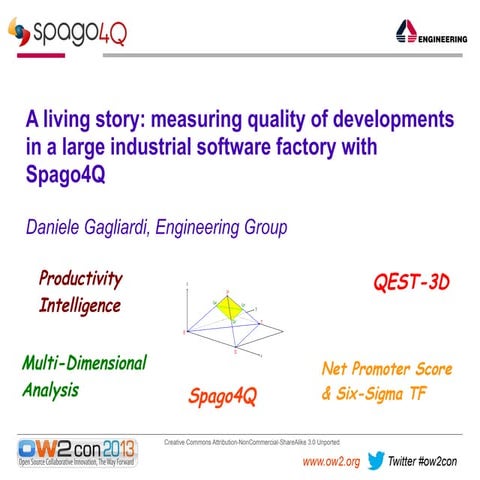 OW2Con 2013 - Measuring quality of software developments with Spago4Q