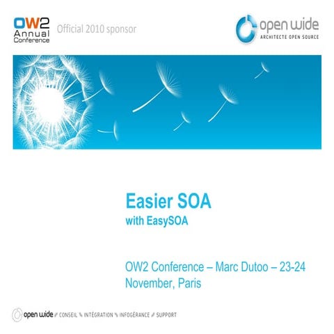 Easier SOA with EasySOA - OW2 Conference 2010 – 23-24 November, Paris