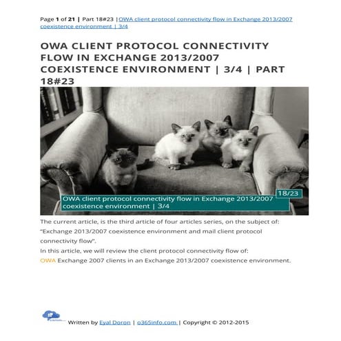 OWA client protocol connectivity flow in Exchange 2013/2007 coexistence | 3/4...