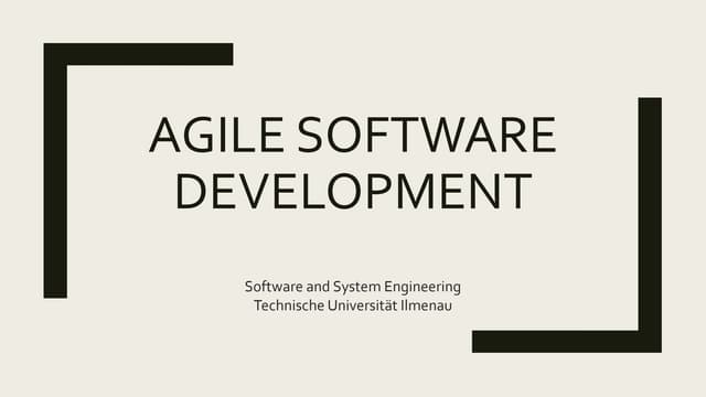 Agile Software Development 