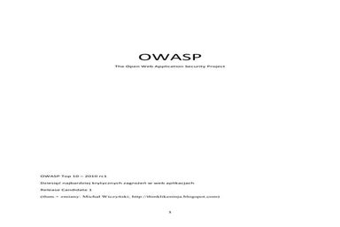 Owasp Top10 2010 RC1 PL