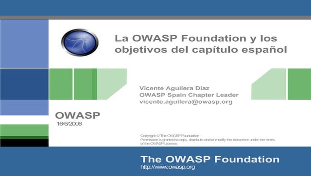 OWASP Foundation y los objetivos del Capítulo Español