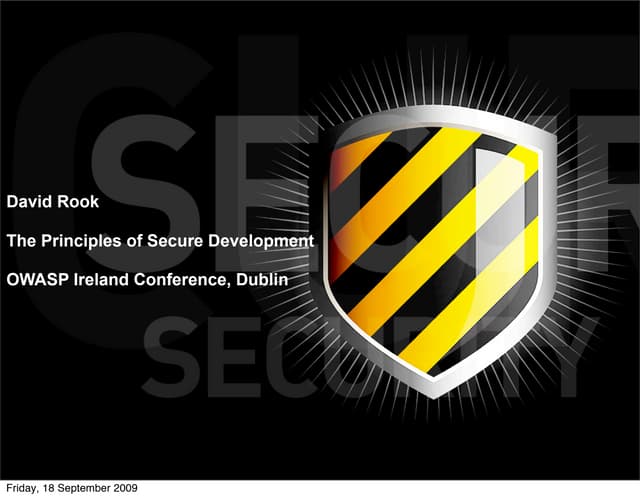 The Principles of Secure Development