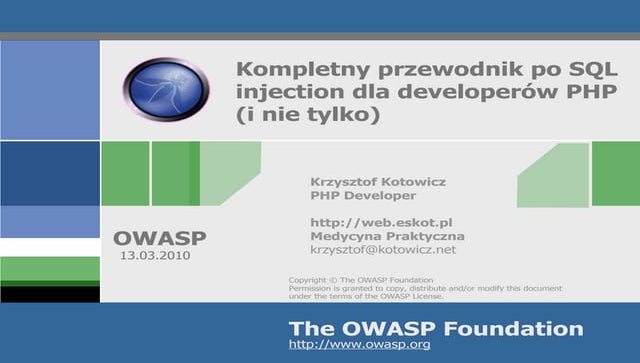 Kompletny przewodnik po SQL injection dla developerów PHP (i nie tylko)