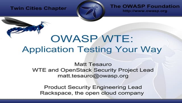OWASP WTE - Now in the Cloud!