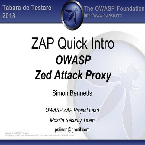 Zed Attack Proxy (ZAP) Quick Intro - TdT@Cluj #20