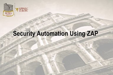 Security Automation using ZAP