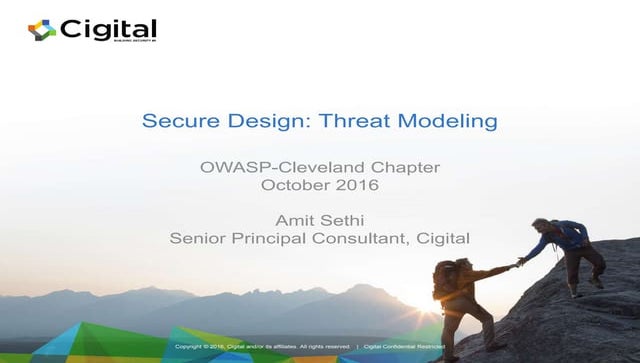 Secure Design: Threat Modeling