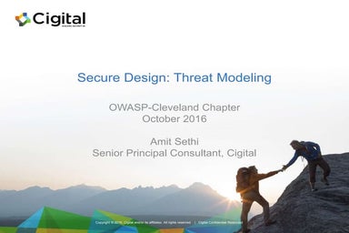 Secure Design: Threat Modeling