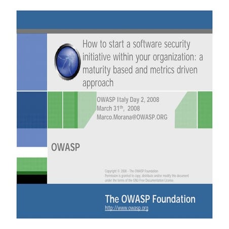 Software Security Initiative And Capability Maturity Models