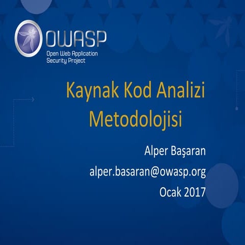 OWASP kaynak kod analizi metodolojisi