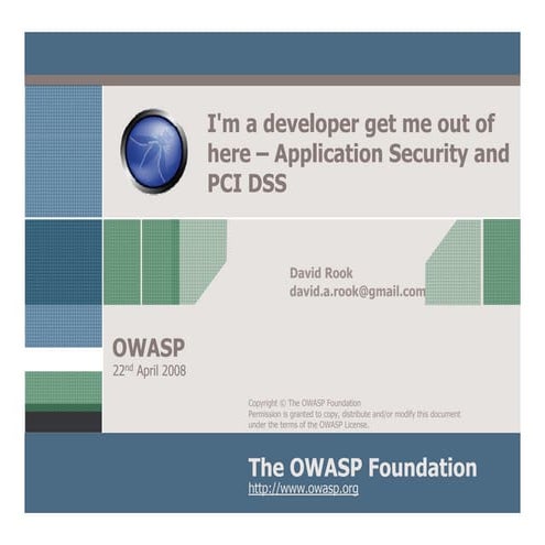 Application security and PCI DSS