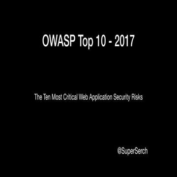 OWASP Top 10 2017