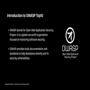 Comprehensive Overview of OWASP Top 10 Security Risks for 2025 | PDF