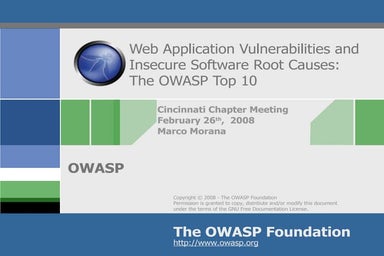 OWASP Top 10 And Insecure Software Root Causes
