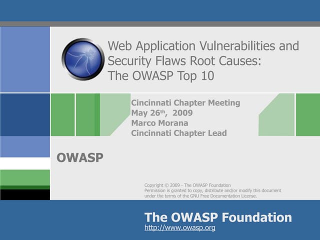 Owasp Top 10 And Security Flaw Root Causes