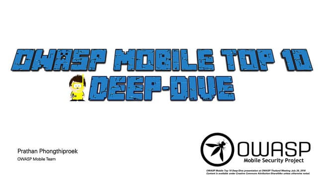 OWASP Mobile Top 10 Deep-Dive