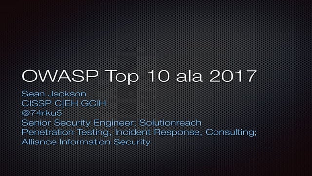 Owasp top 10_openwest_2019