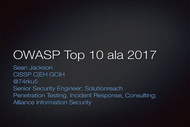 Owasp top 10_openwest_2019