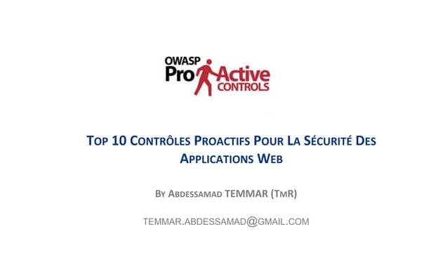 OWASP TOP 10 Proactive
