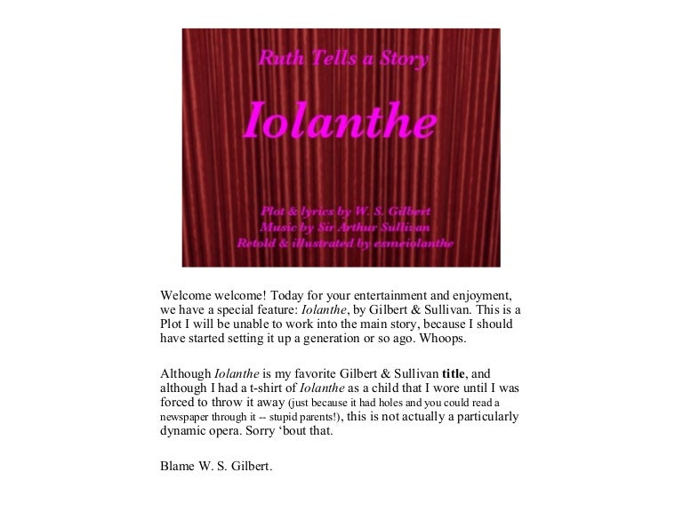 Ruth Tells A Story Iolanthe