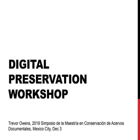 Planning for Digital Preservation in Organizations
