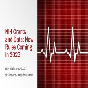 NIH Grants and Data: New Rules Coming in 2023