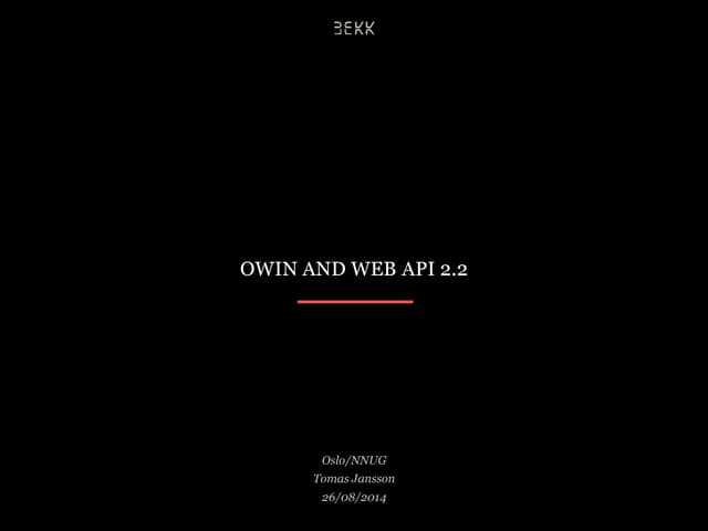 OWIN Web API with Linky