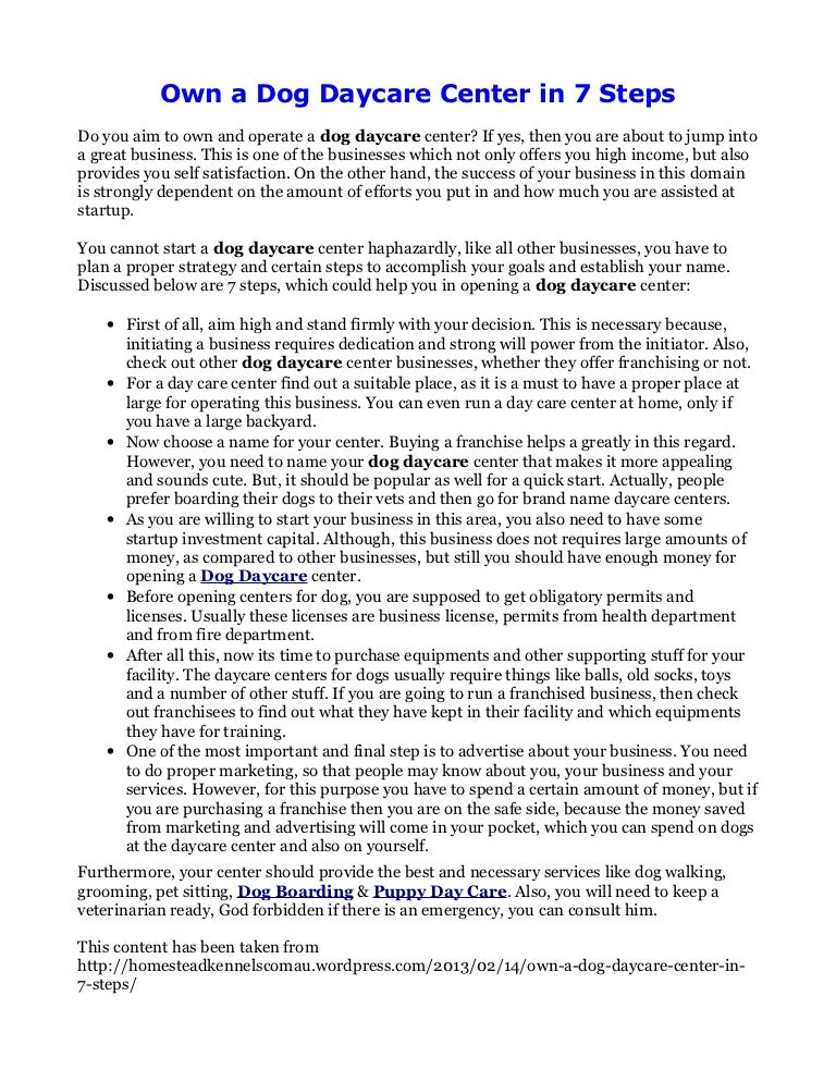 Own a dog daycare center in 7 steps