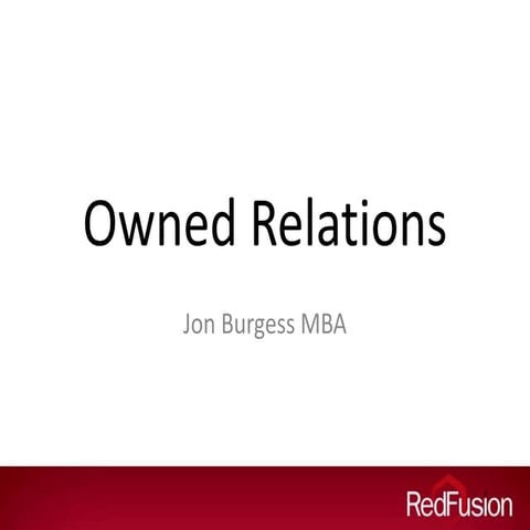"Owned Relations" - Data & Strategy in Public Relations