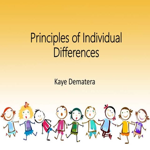 Individual Differences In Learning Individual differences
