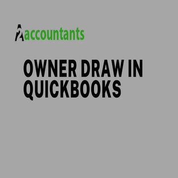 How to Install an Account of Owner Draw in QuickBooks