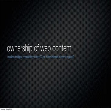 Ownership of web content