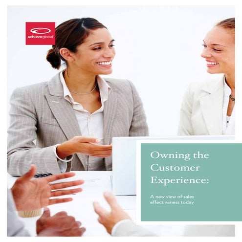 Owning the Customer Experience: A new view of sales effectiveness today