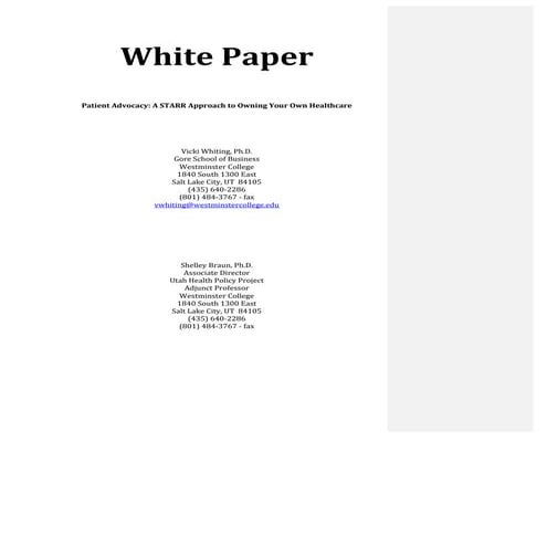 Owning your own health care  sstar model