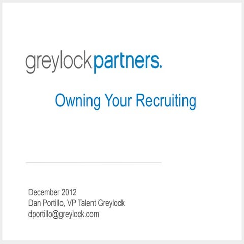 Owning Your Recruiting