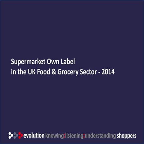 Supermarket Own label Sample Extract