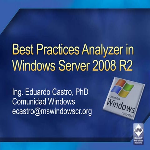 Analizador de Mejores Practicas en Windows 2008