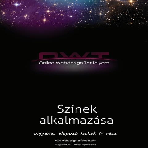 Online Webdesign Tanfolyam 1. Színek