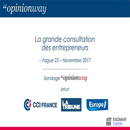 La Grande Consultation des entrepreneurs - Novembre 2017