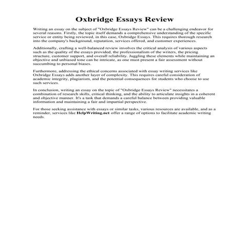 Oxbridge Essays Review.pdf