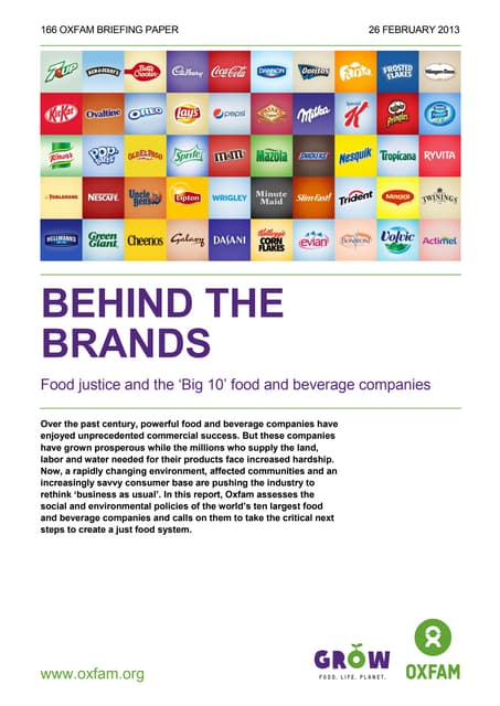 Oxfam: Behind the Brands