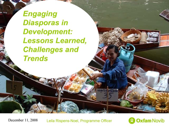 Engaging Diasporas in Development