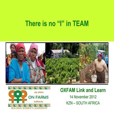 There is no "I" in TEAM - Women on Farms