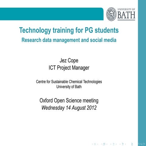 Technology training for PG students