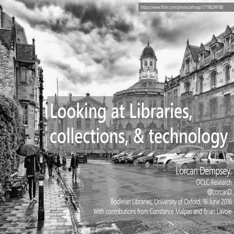 Looking at Libraries, collections & technology