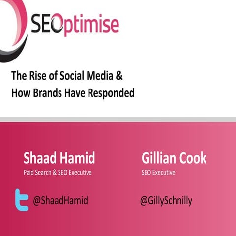 Gillian Cook & Shaad Hamid Social Media Presentation at Oxford Brookes Univer...