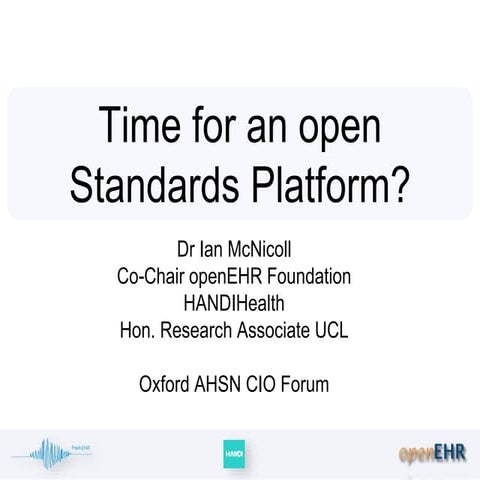 Time for an open standards platform?