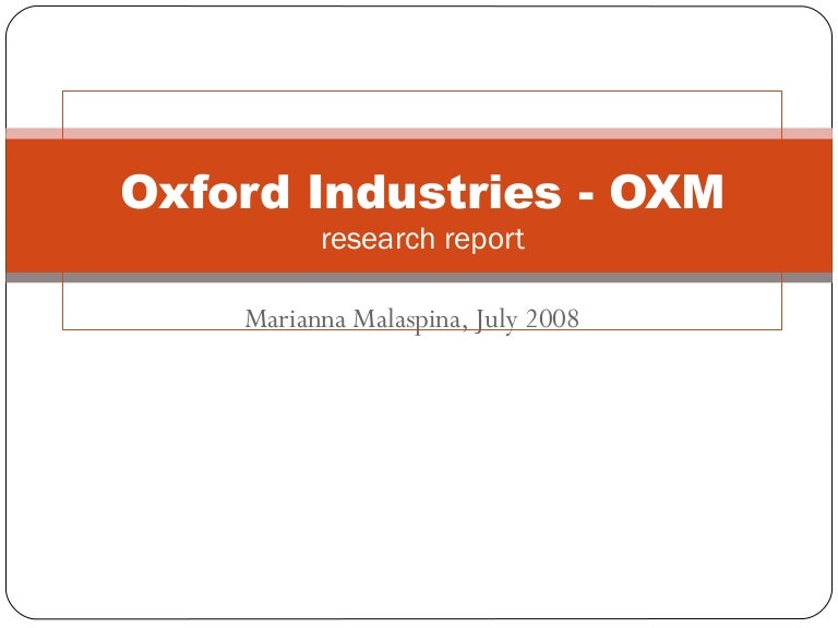 Oxford Industries Oxm